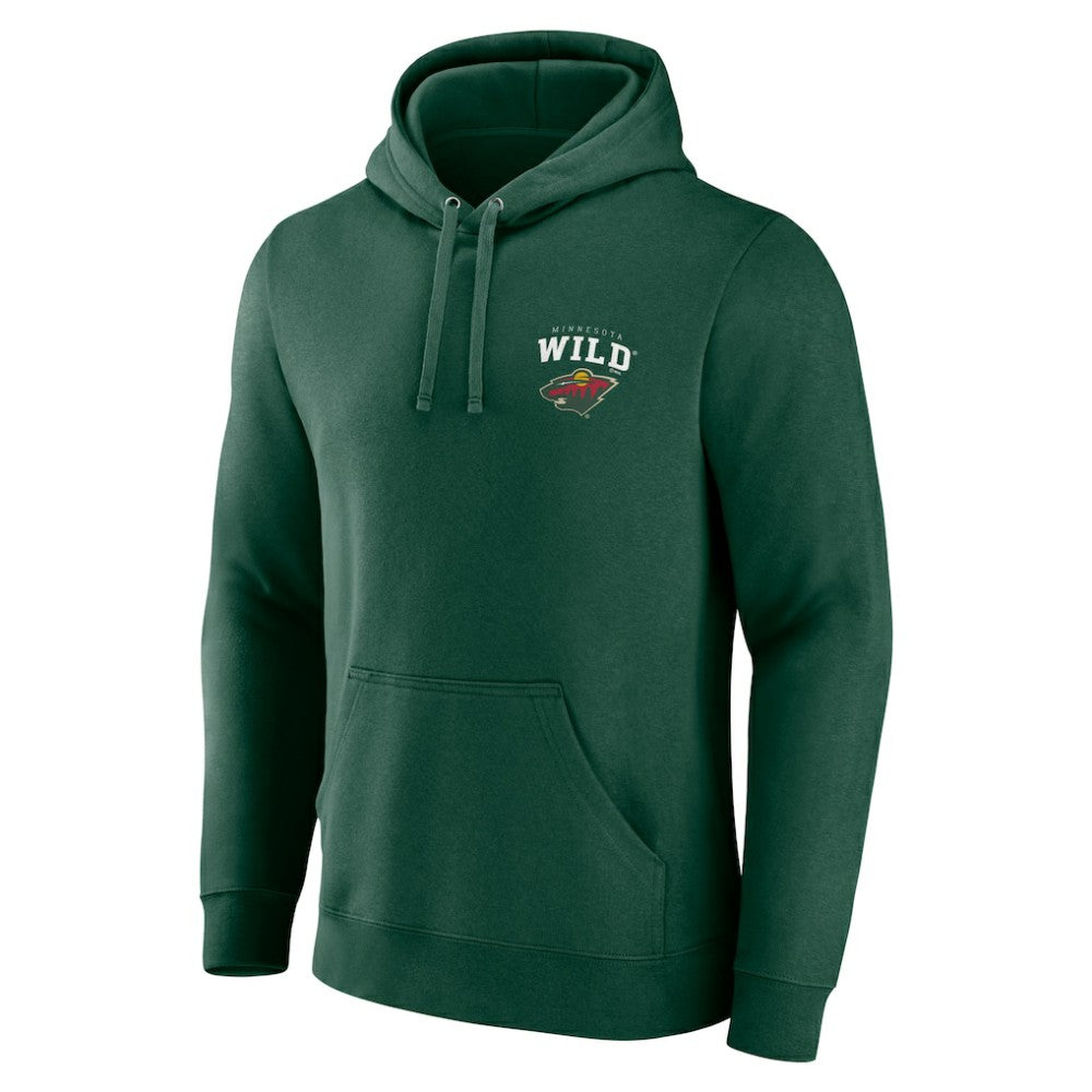 NHL Minnesota Wild Team Lockup Pullover Hoodie - Green