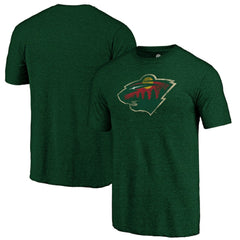 NHL Minnesota Wild Distressed Logo Tri-Blend T-Shirt - Green