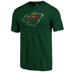 NHL Minnesota Wild Distressed Logo Tri-Blend T-Shirt - Green