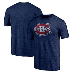 NHL Montreal Canadiens Distressed Tri-Blend T-Shirt - Navy