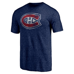 NHL Montreal Canadiens Distressed Tri-Blend T-Shirt - Navy