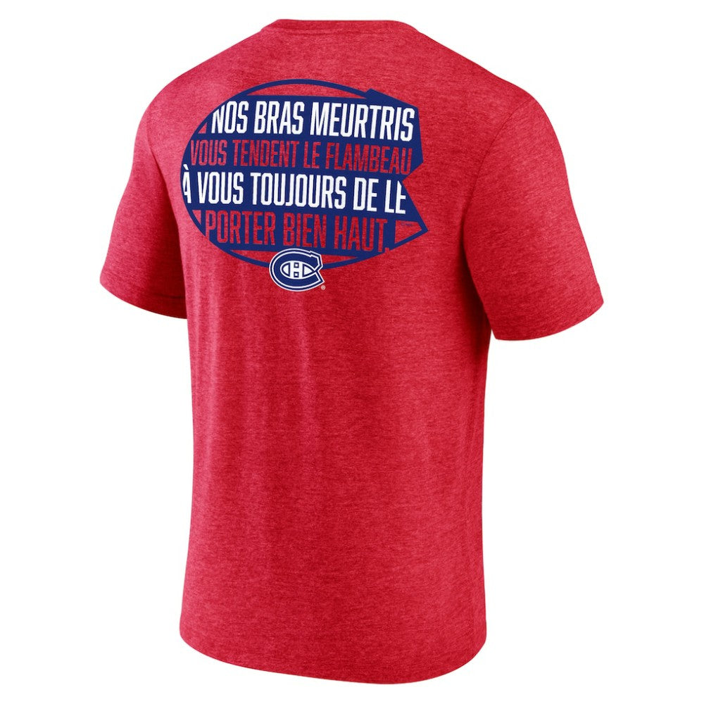NHL Montreal Canadiens Territorial Tri-Blend T-Shirt - Red