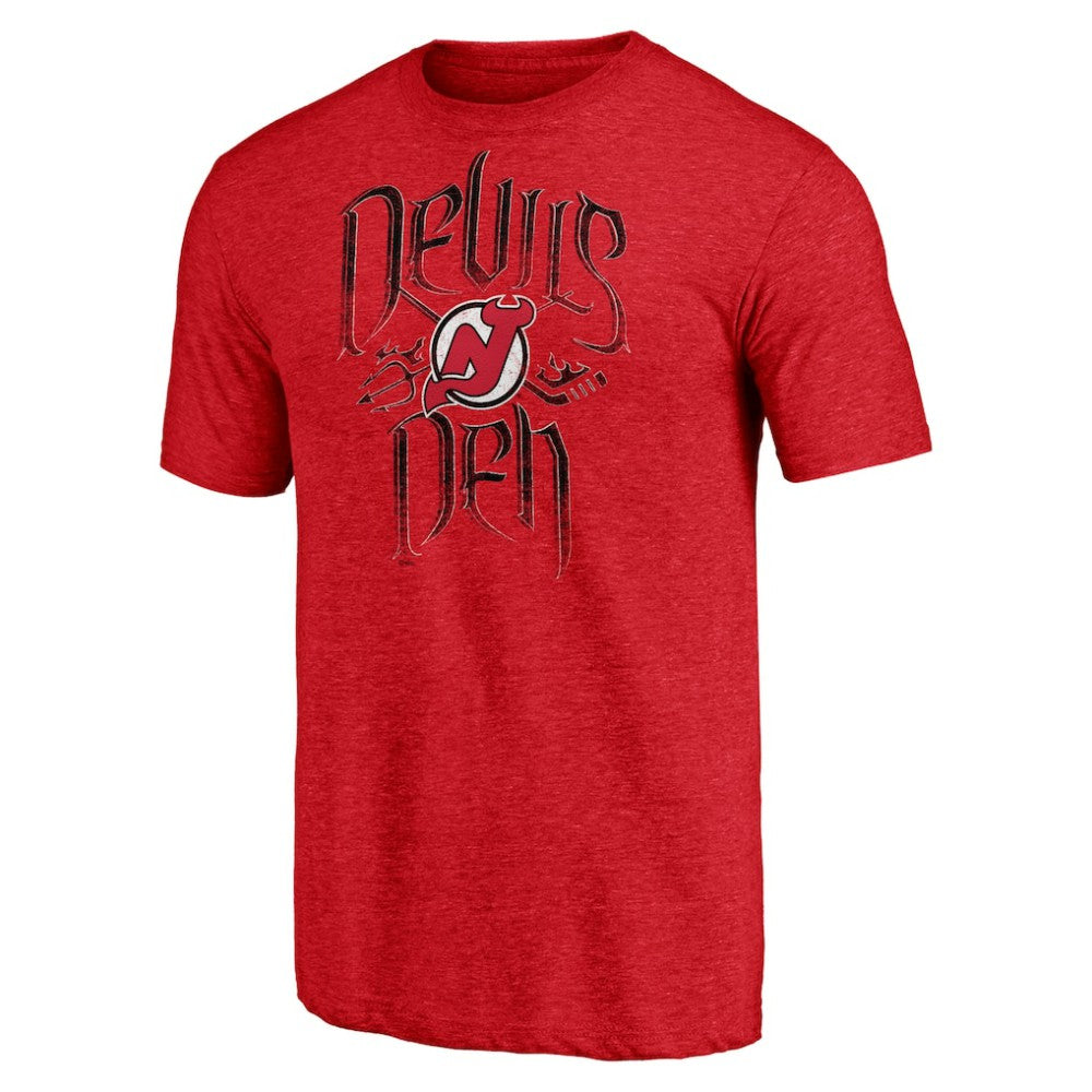 NHL New Jersey Devils Shoot to Score Tri-Blend T-Shirt - Red