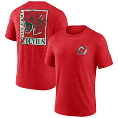 NHL New Jersey Devils Earnest Will Tri-Blend T-Shirt - Red