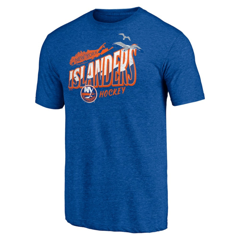 NHL New York Islanders Shoot to Score Tri-Blend T-Shirt - Royal