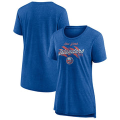 NHL New York Islanders Women's Hit the Ice Tri-Blend T-Shirt - Royal