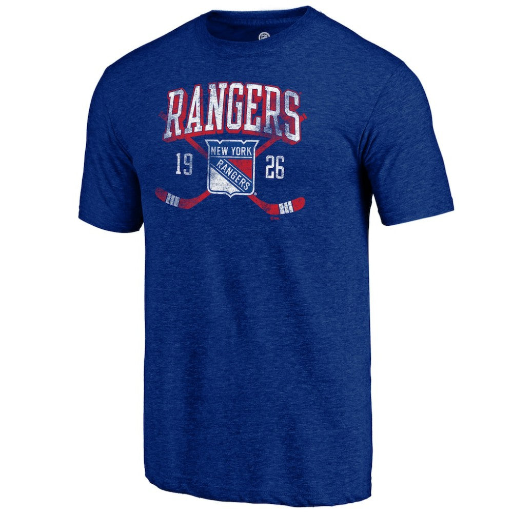 NHL New York Rangers Line Shift Tri-Blend T-Shirt - Blue