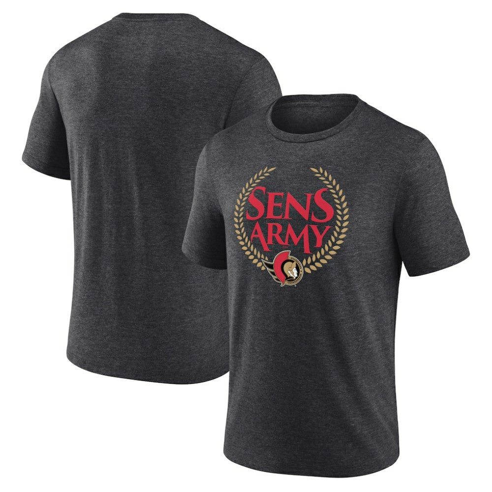 NHL Ottawa Senators Shout Out Tri-Blend T-Shirt - Charcoal