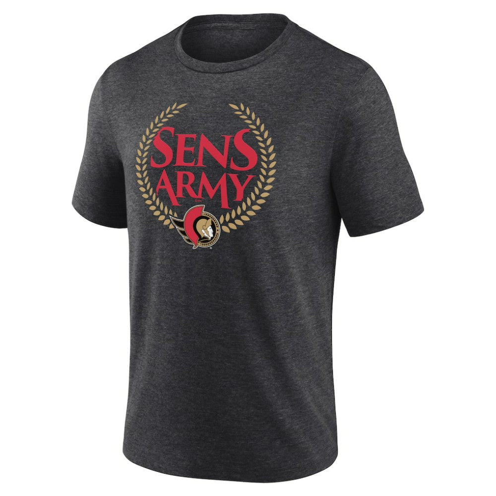 NHL Ottawa Senators Shout Out Tri-Blend T-Shirt - Charcoal