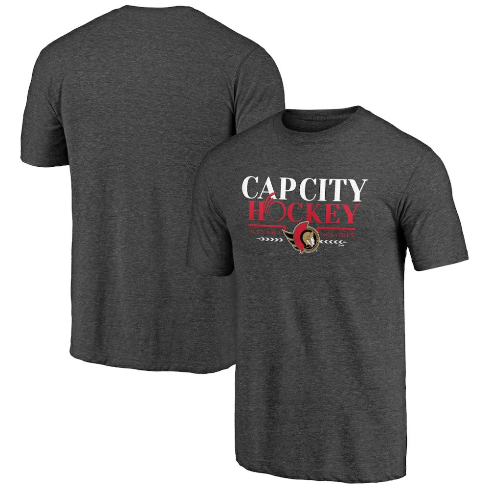 NHL Ottawa Senators Shoot to Score Tri-Blend T-Shirt - Charcoal