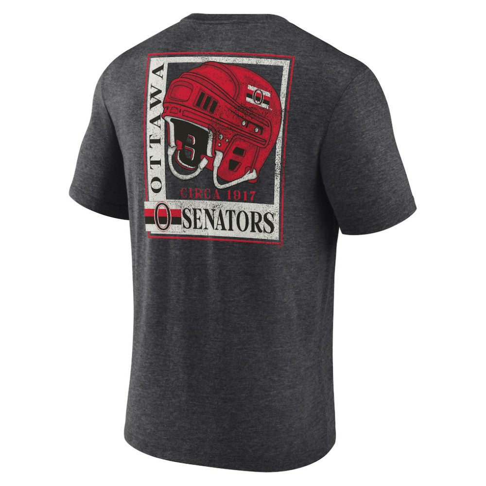 NHL Ottawa Senators Earnest Will Tri-Blend T-Shirt - Charcoal