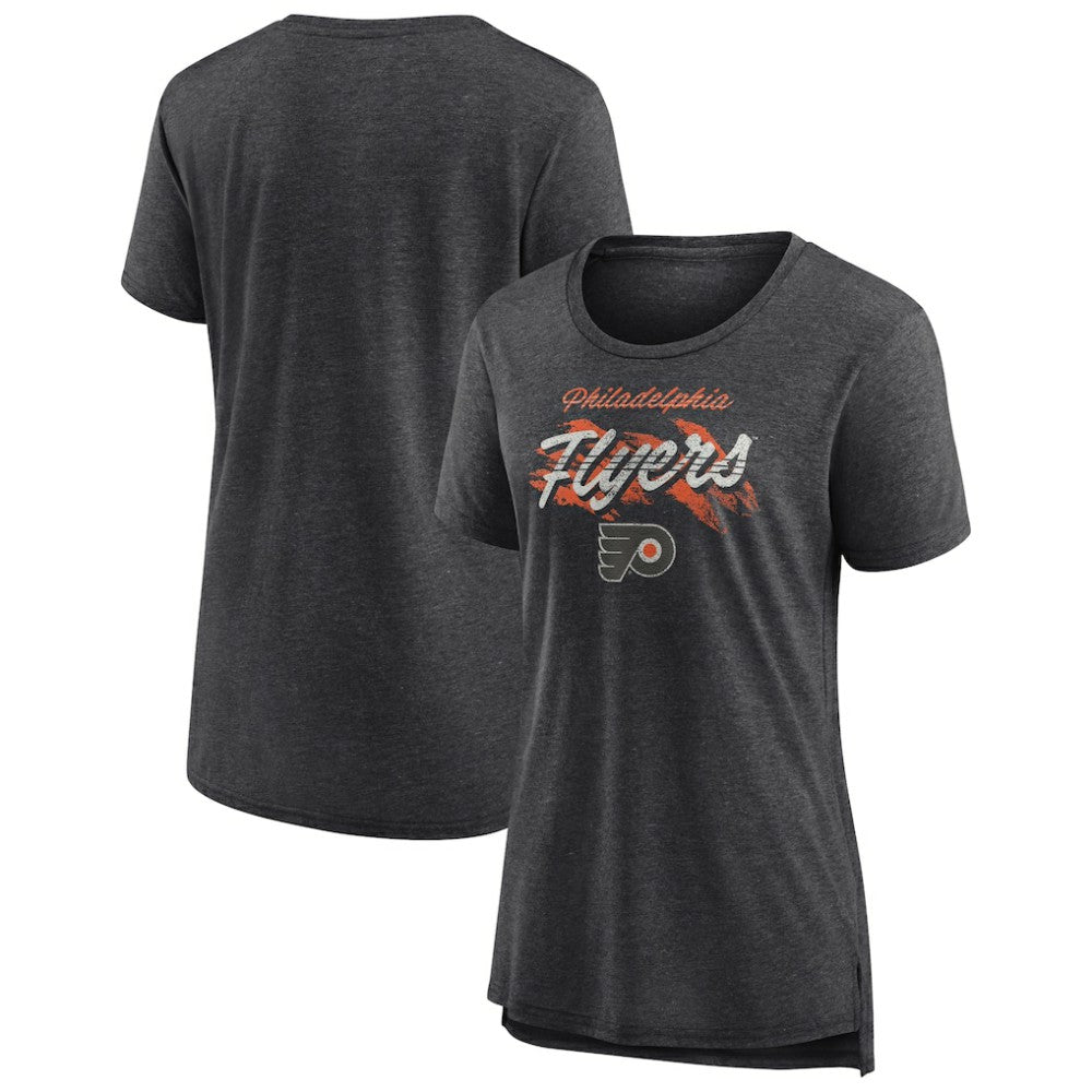 NHL Philadelphia Flyers Women's Hit the Ice Tri-Blend T-Shirt - Gray