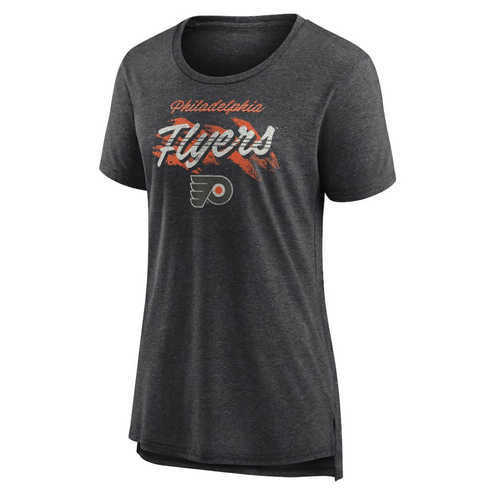 NHL Philadelphia Flyers Women's Hit the Ice Tri-Blend T-Shirt - Gray