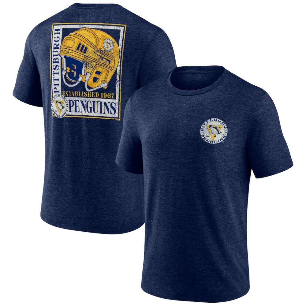 NHL Pittsburgh Penguins Earnest Will Tri-Blend T-Shirt - Navy