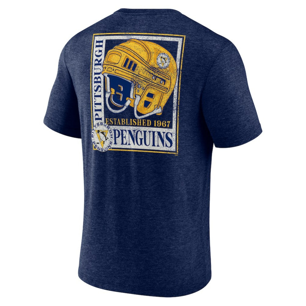 NHL Pittsburgh Penguins Earnest Will Tri-Blend T-Shirt - Navy