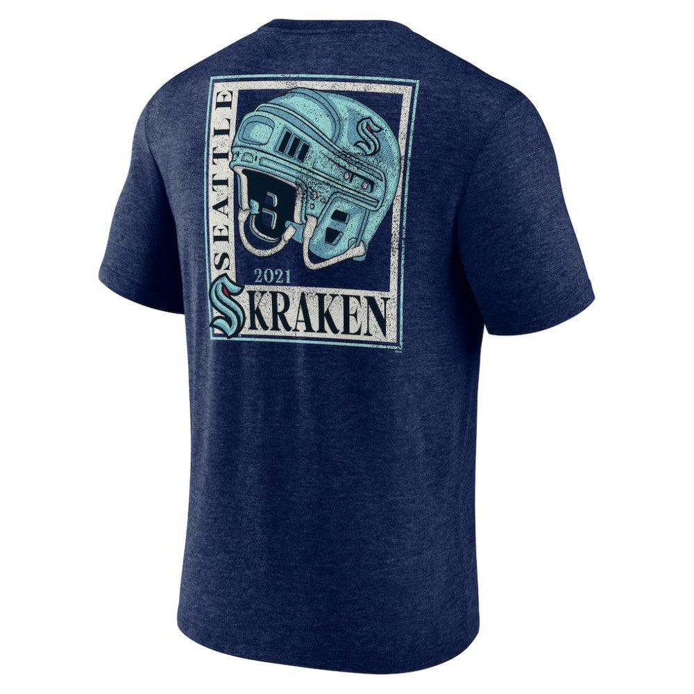 NHL Seattle Kraken Earnest Will Tri-Blend T-Shirt - Deep Sea Blue