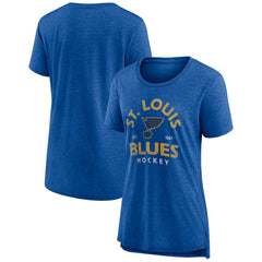 NHL St. Louis Blues Women's Vintage Arch Tri-Blend T-Shirt - Blue
