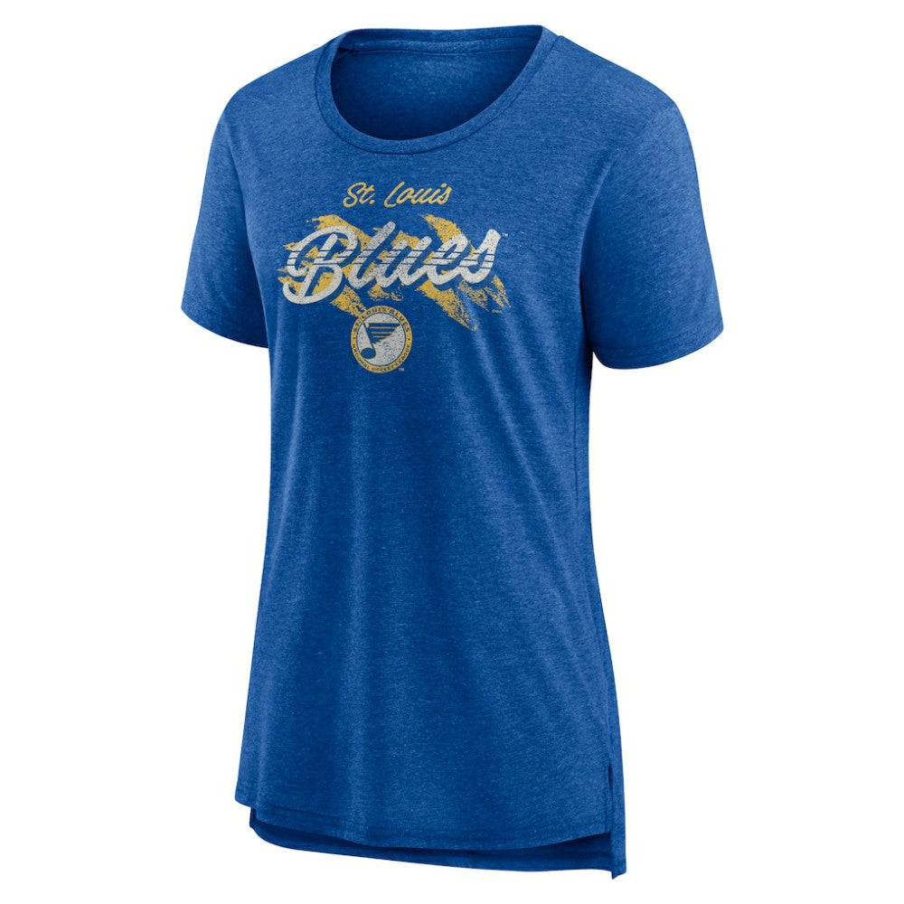 NHL St. Louis Blues Women's Hit the Ice Tri-Blend T-Shirt - Blue