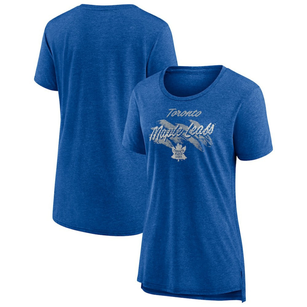 NHL Toronto Maple Leafs Women's Hit the Ice Tri-Blend T-Shirt - Blue