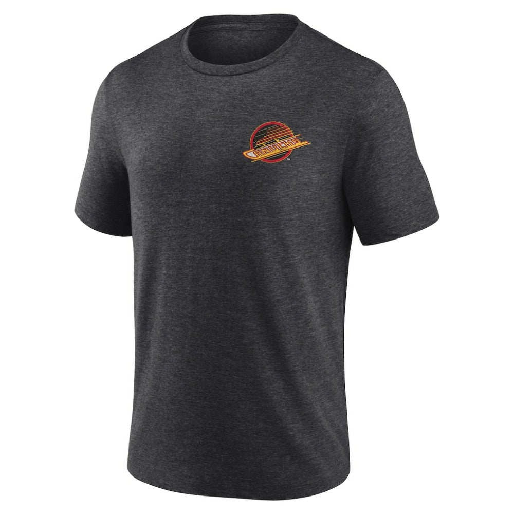 NHL Vancouver Canucks Earnest Will Tri-Blend T-Shirt - Charcoal