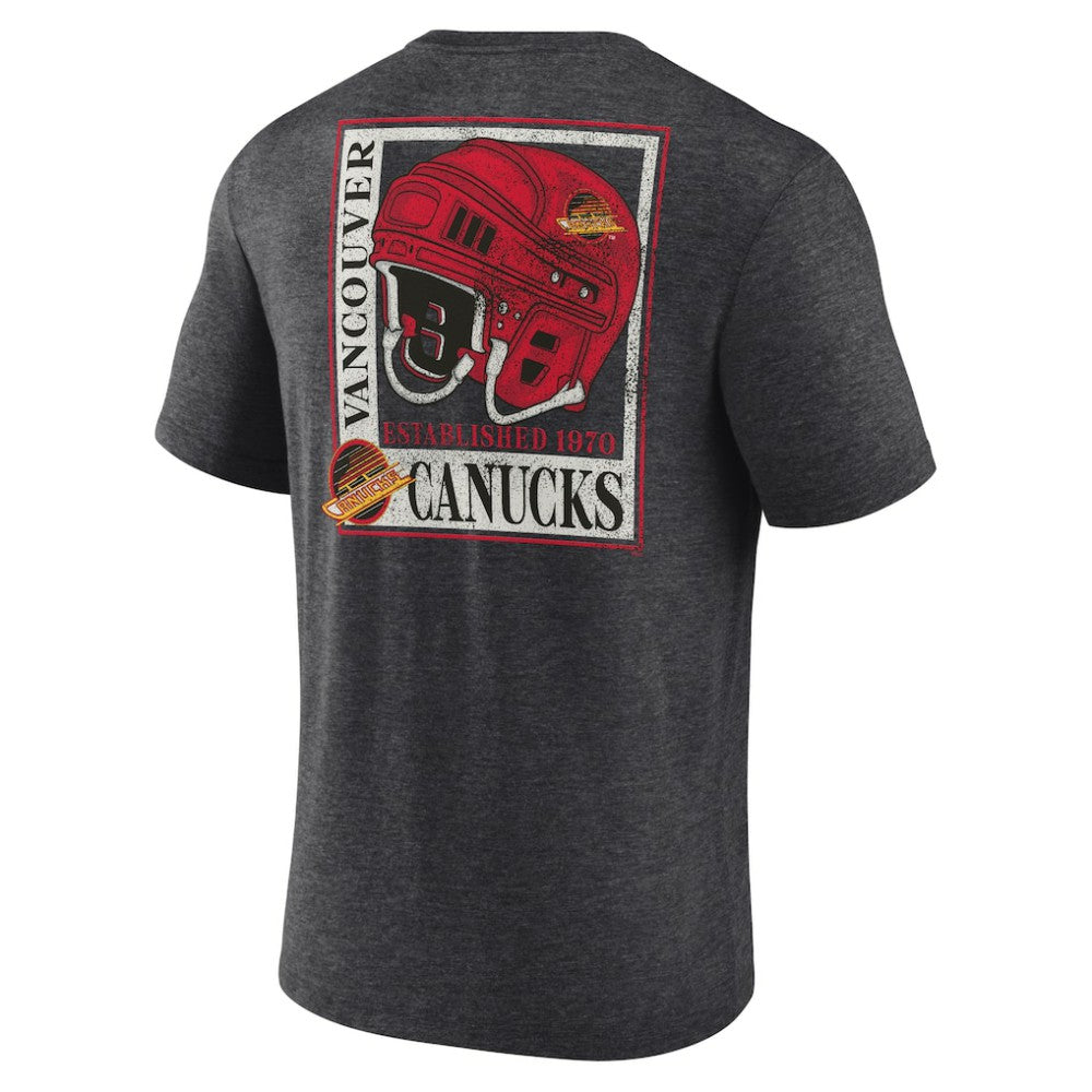 NHL Vancouver Canucks Earnest Will Tri-Blend T-Shirt - Charcoal
