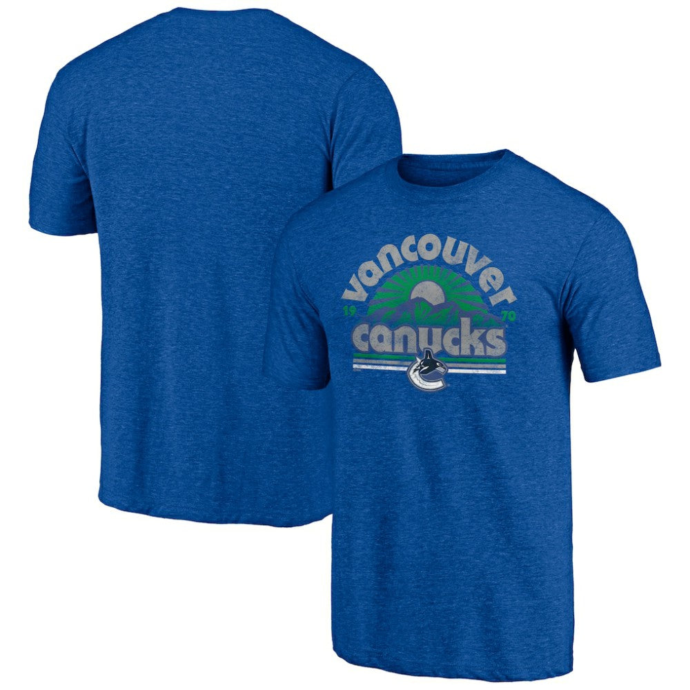 NHL Vancouver Canucks Shoot to Score Tri-Blend T-Shirt - Blue