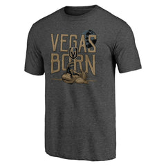 NHL Vegas Golden Knights Shoot to Score Tri-Blend T-Shirt - Charcoal