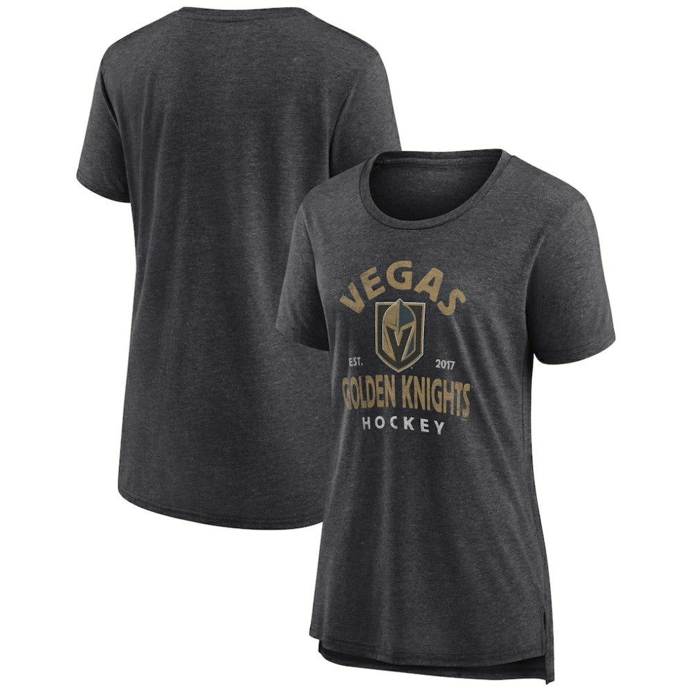 NHL Vegas Golden Knights Women's Vintage Arch Tri-Blend T-Shirt - Gray