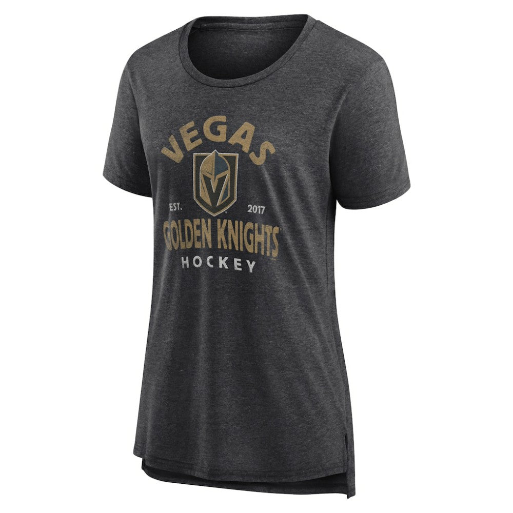 NHL Vegas Golden Knights Women's Vintage Arch Tri-Blend T-Shirt - Gray