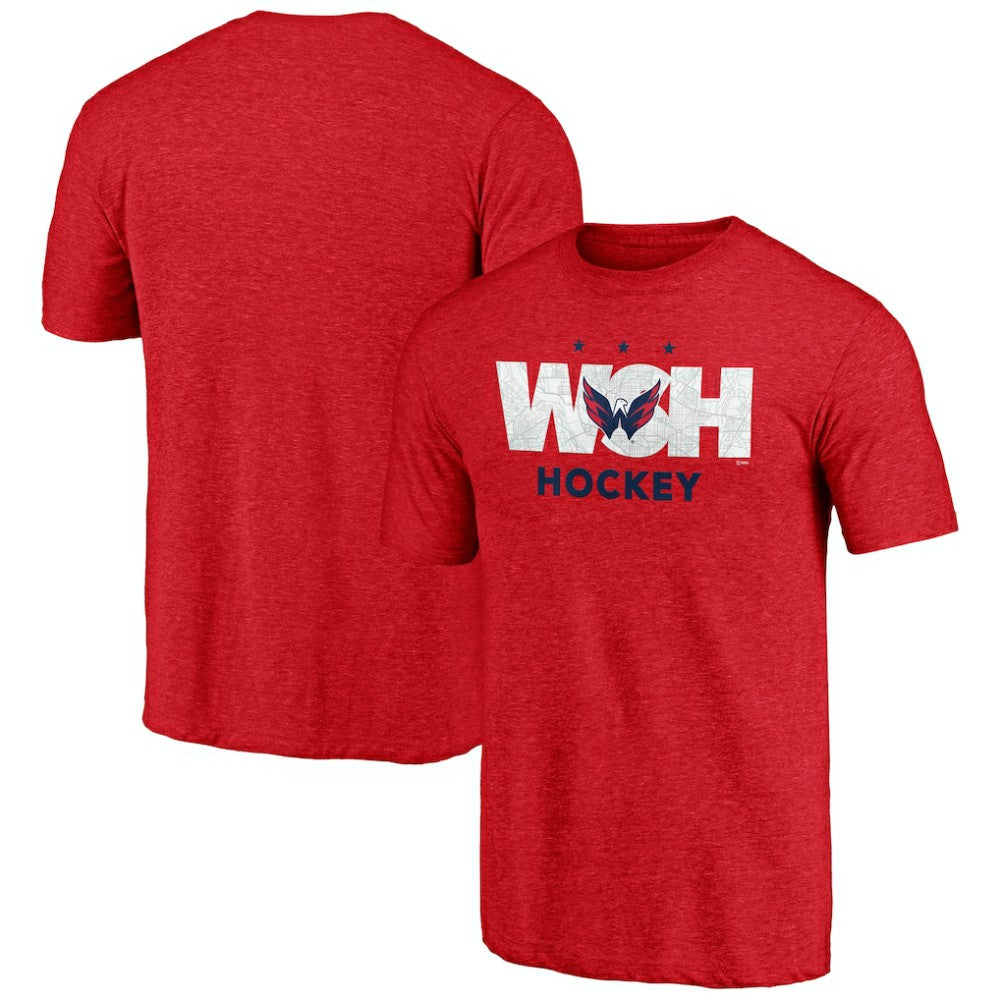 NHL Washington Capitals Shoot to Score Tri-Blend T-Shirt - Red