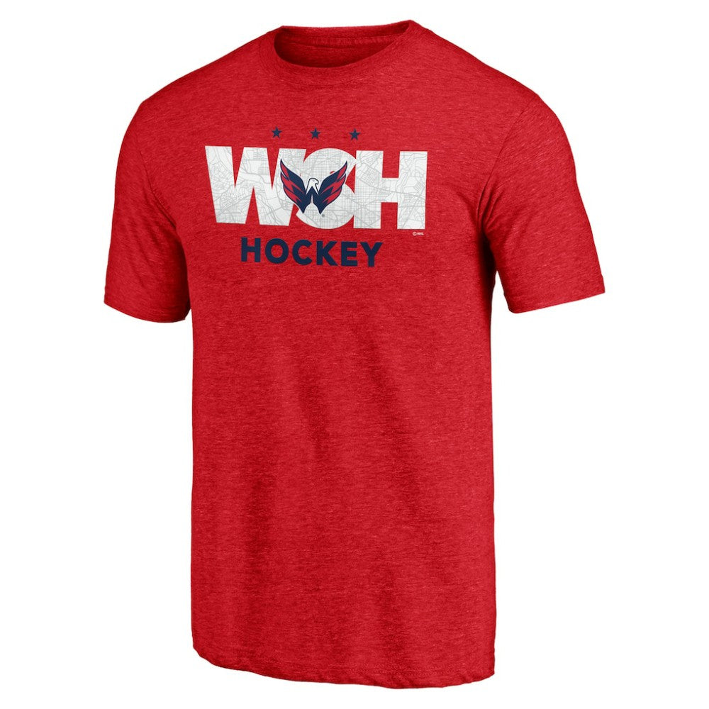 NHL Washington Capitals Shoot to Score Tri-Blend T-Shirt - Red