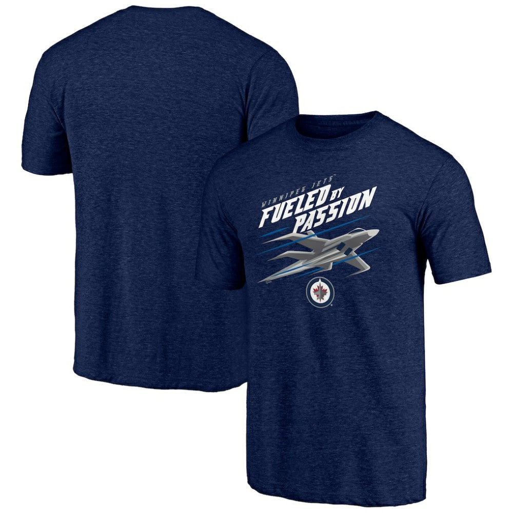 NHL Winnipeg Jets Shoot to Score Tri-Blend T-Shirt - Navy