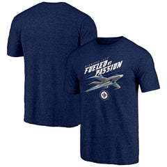NHL Winnipeg Jets Shoot to Score Tri-Blend T-Shirt - Navy