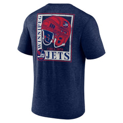 NHL Winnipeg Jets Earnest Will Tri-Blend T-Shirt - Navy