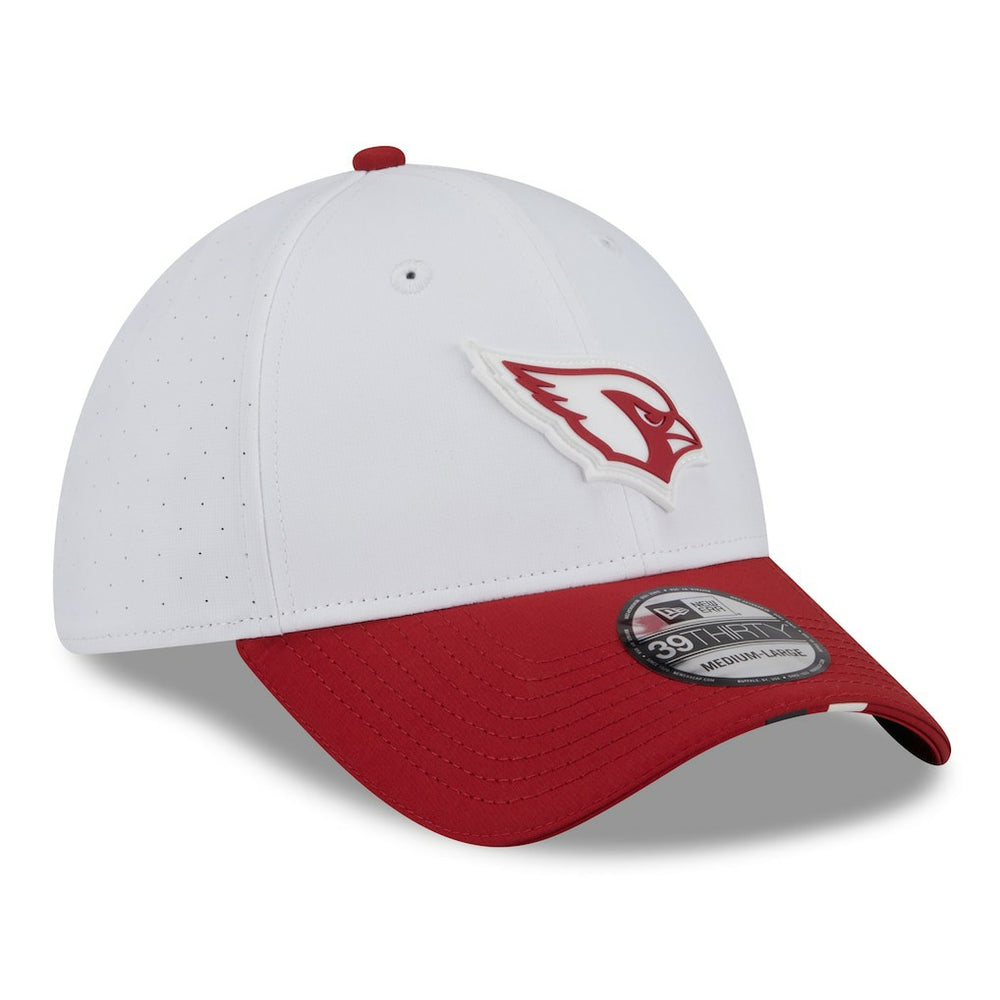 Arizona Cardinals New Era 2025 NFL Training Camp 39THIRTY Flex Hat White/Cardinal