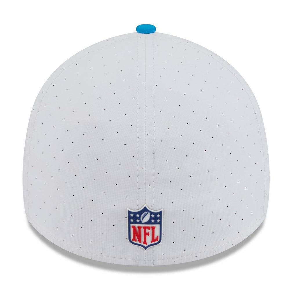 Carolina Panthers New Era 2025 NFL Training Camp 39THIRTY Flex Hat White/Blue
