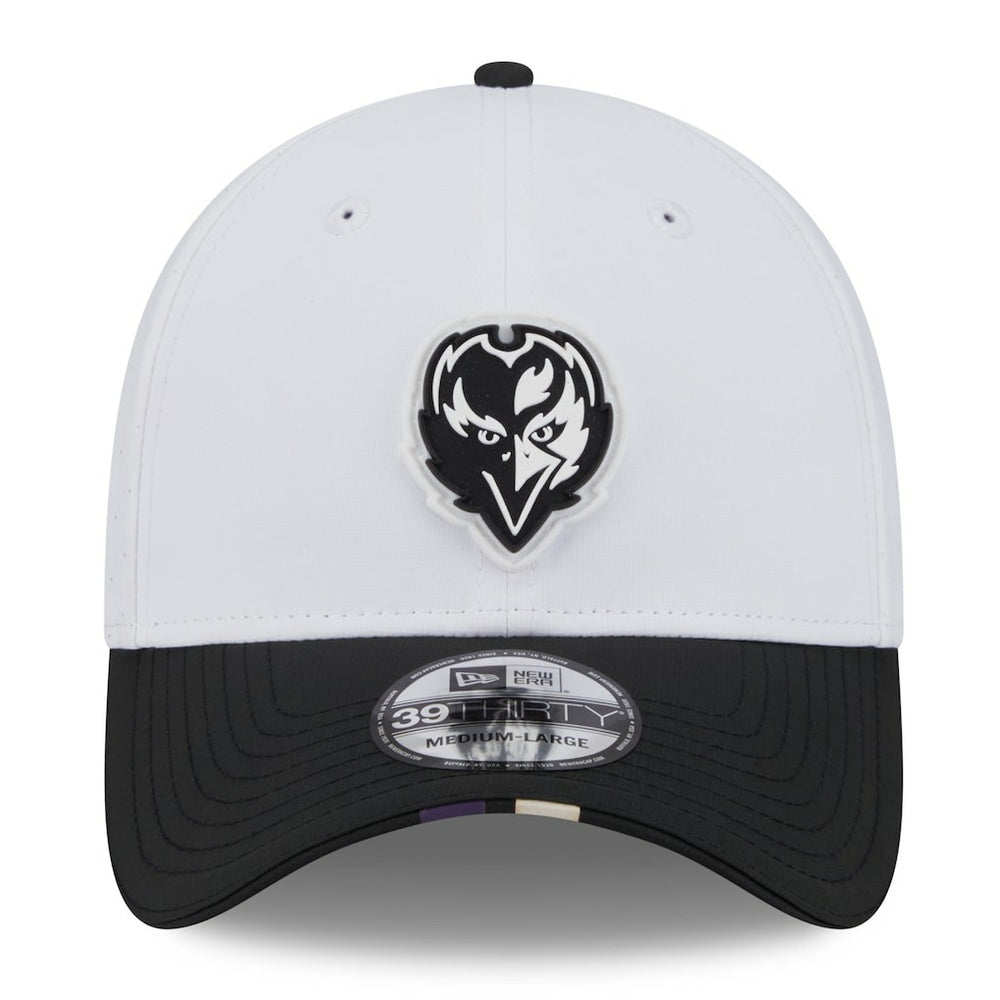 Baltimore Ravens New Era 2025 NFL Training Camp 39THIRTY Flex Hat White/Black