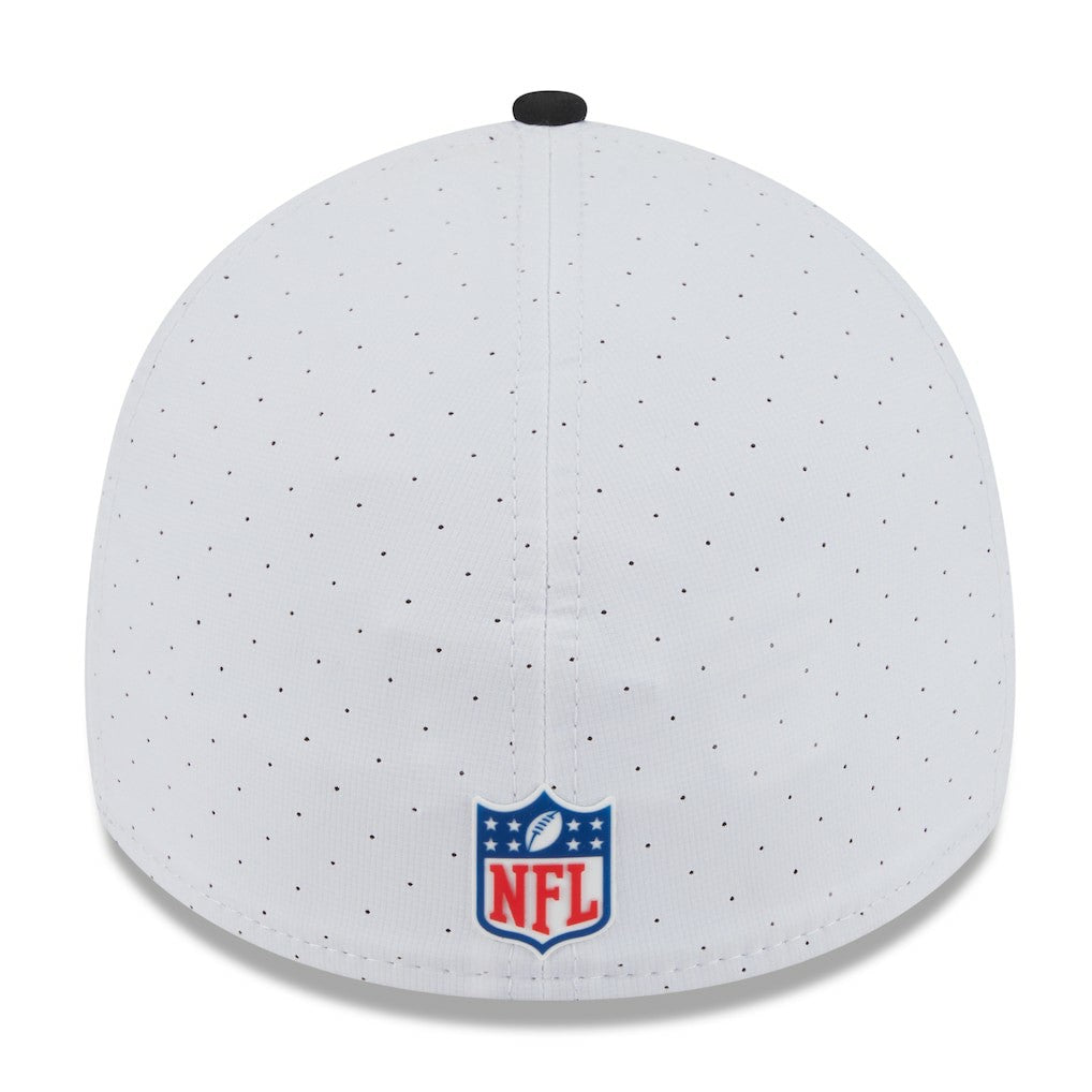Jacksonville Jaguars New Era 2025 NFL Training Camp Throwback Logo 39THIRTY Flex Hat White/Black