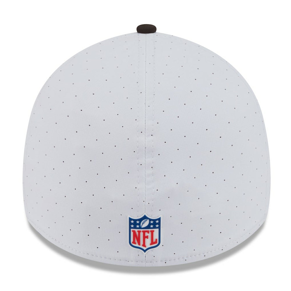 Cleveland Browns New Era 2025 NFL Training Camp 39THIRTY Flex Hat White/Brown