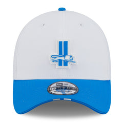 Detroit Lions New Era 2025 NFL Training Camp Throwback Logo 39THIRTY Flex Hat White/Blue