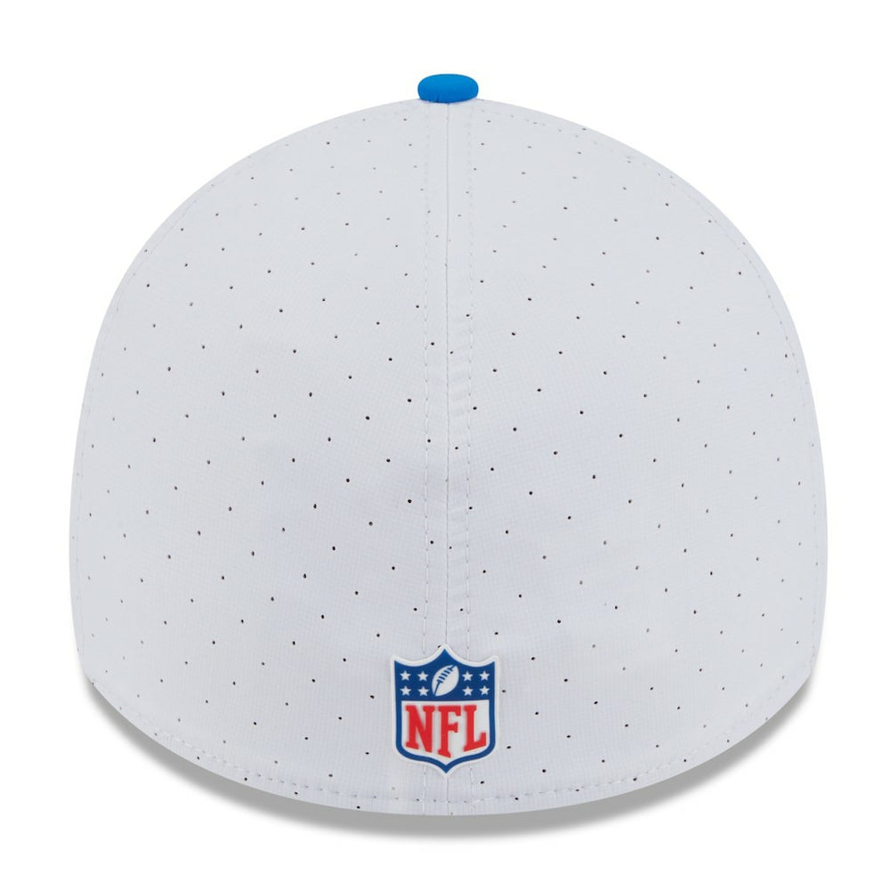 Detroit Lions New Era 2025 NFL Training Camp Throwback Logo 39THIRTY Flex Hat White/Blue