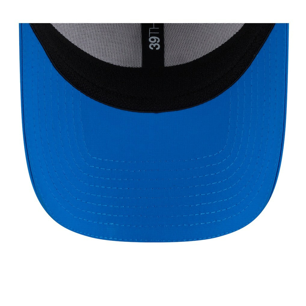 Detroit Lions New Era 2025 NFL Training Camp Throwback Logo 39THIRTY Flex Hat White/Blue