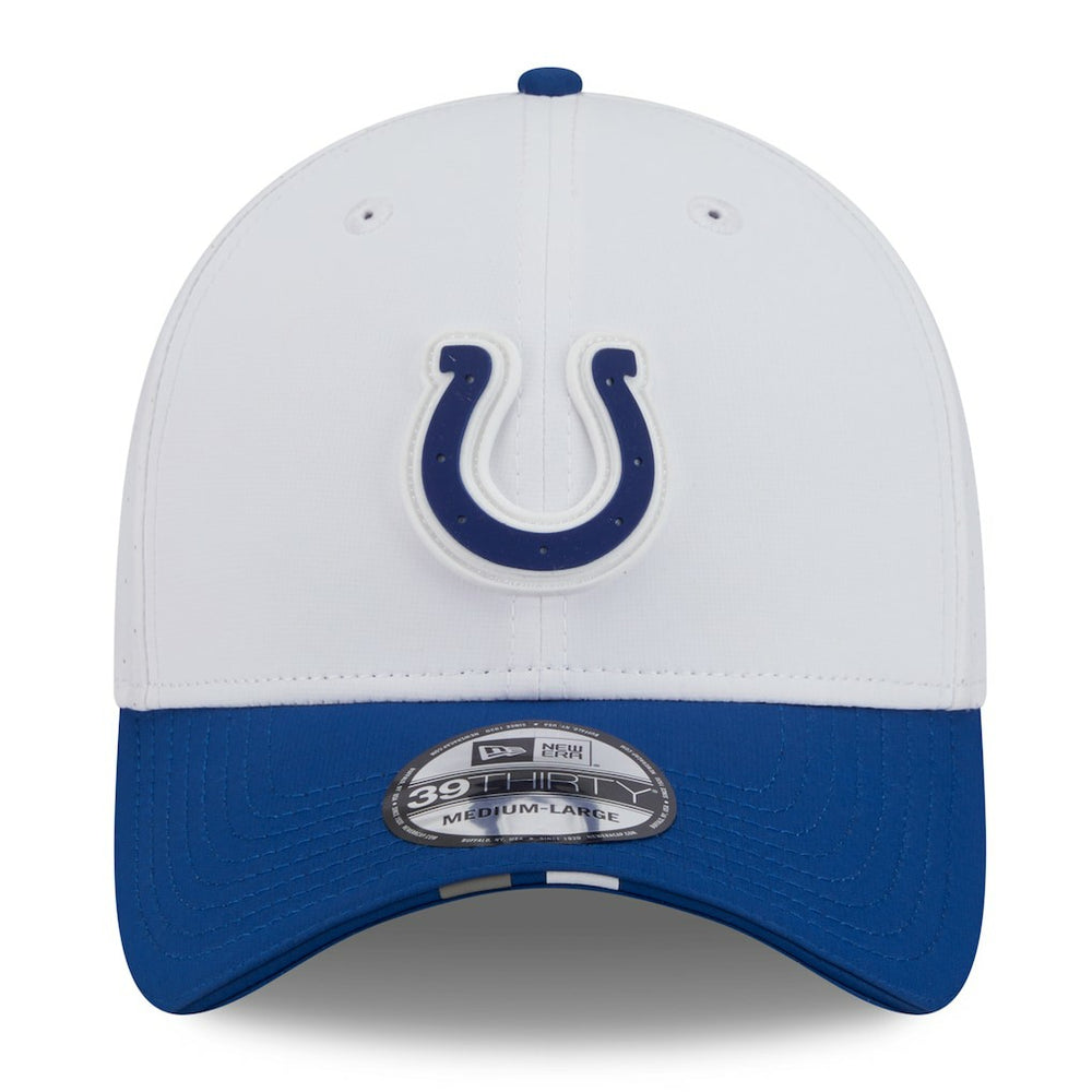 Indianapolis Colts New Era 2025 NFL Training Camp 39THIRTY Flex Hat White/Royal