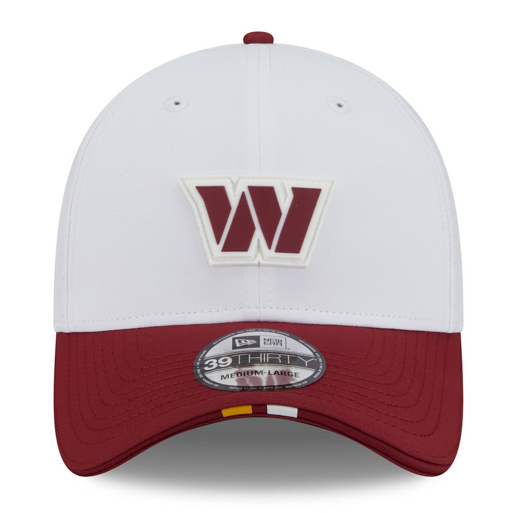 Washington Commanders New Era 2025 NFL Training Camp 39THIRTY Flex Hat White/Burgundy