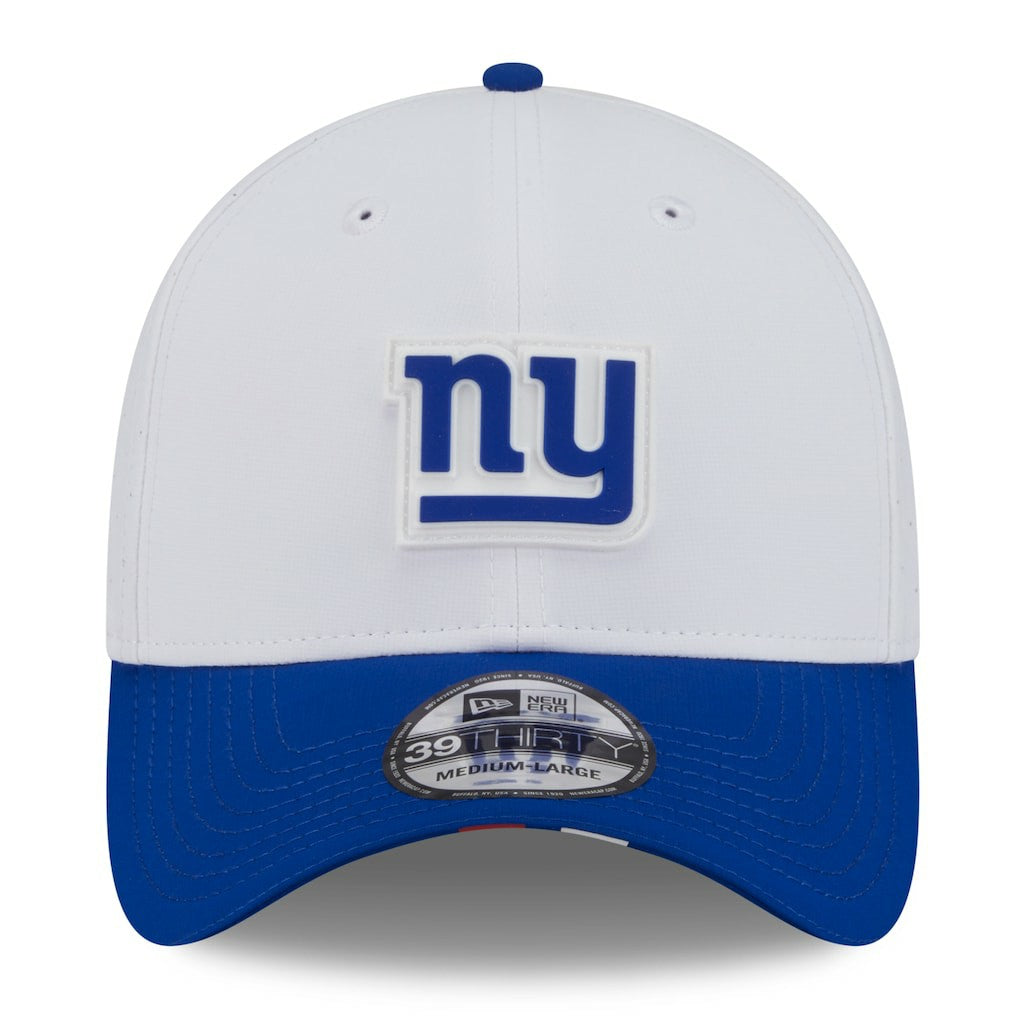 New York Giants New Era 2025 NFL Training Camp 39THIRTY Flex Hat White/Royal