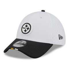 Pittsburgh Steelers New Era 2025 NFL Training Camp 39THIRTY Flex Hat White/Black