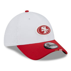 San Francisco 49ers New Era 2025 NFL Training Camp 39THIRTY Flex Hat White/Scarlet
