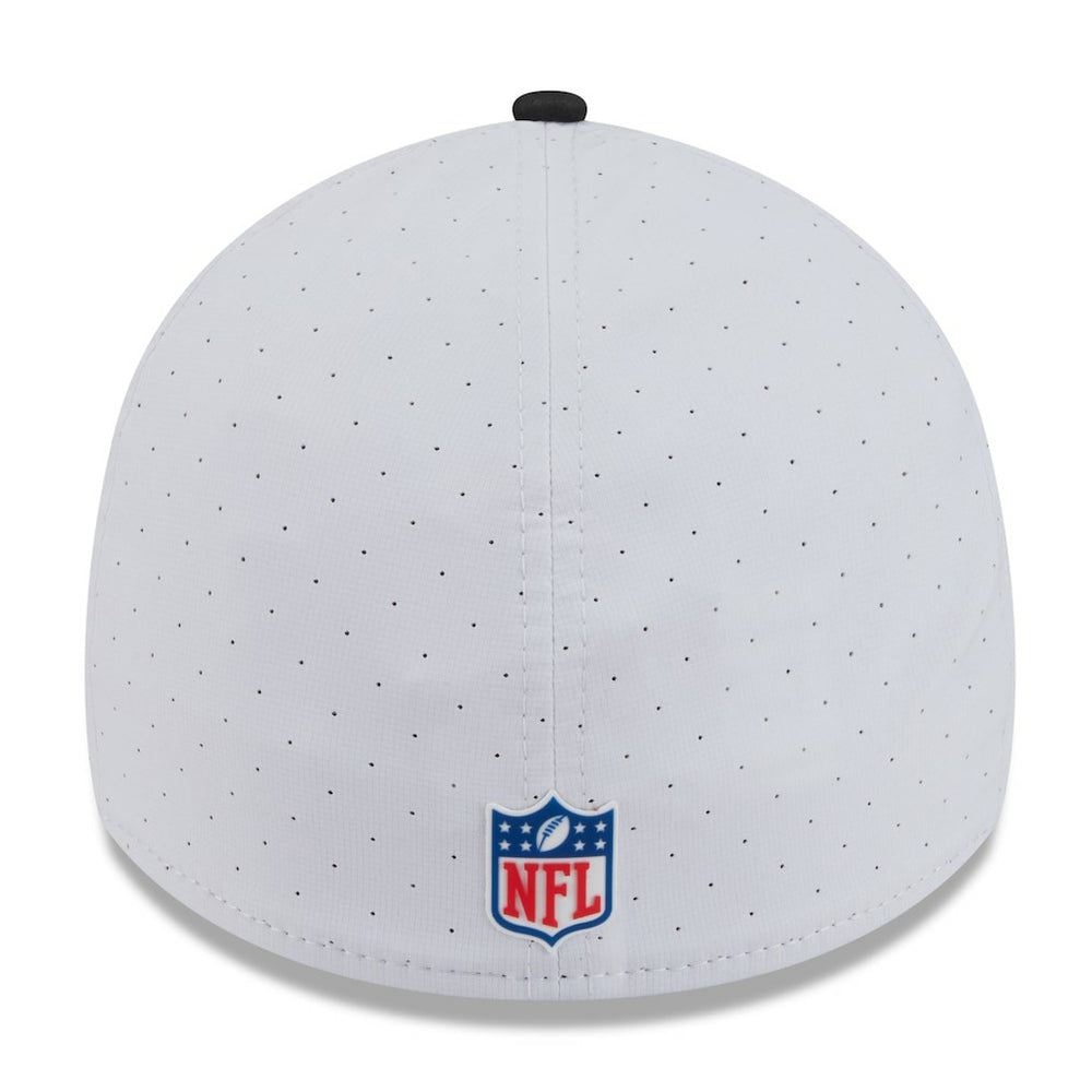 Las Vegas Raiders New Era 2025 NFL Training Camp 39THIRTY Flex Hat White/Black