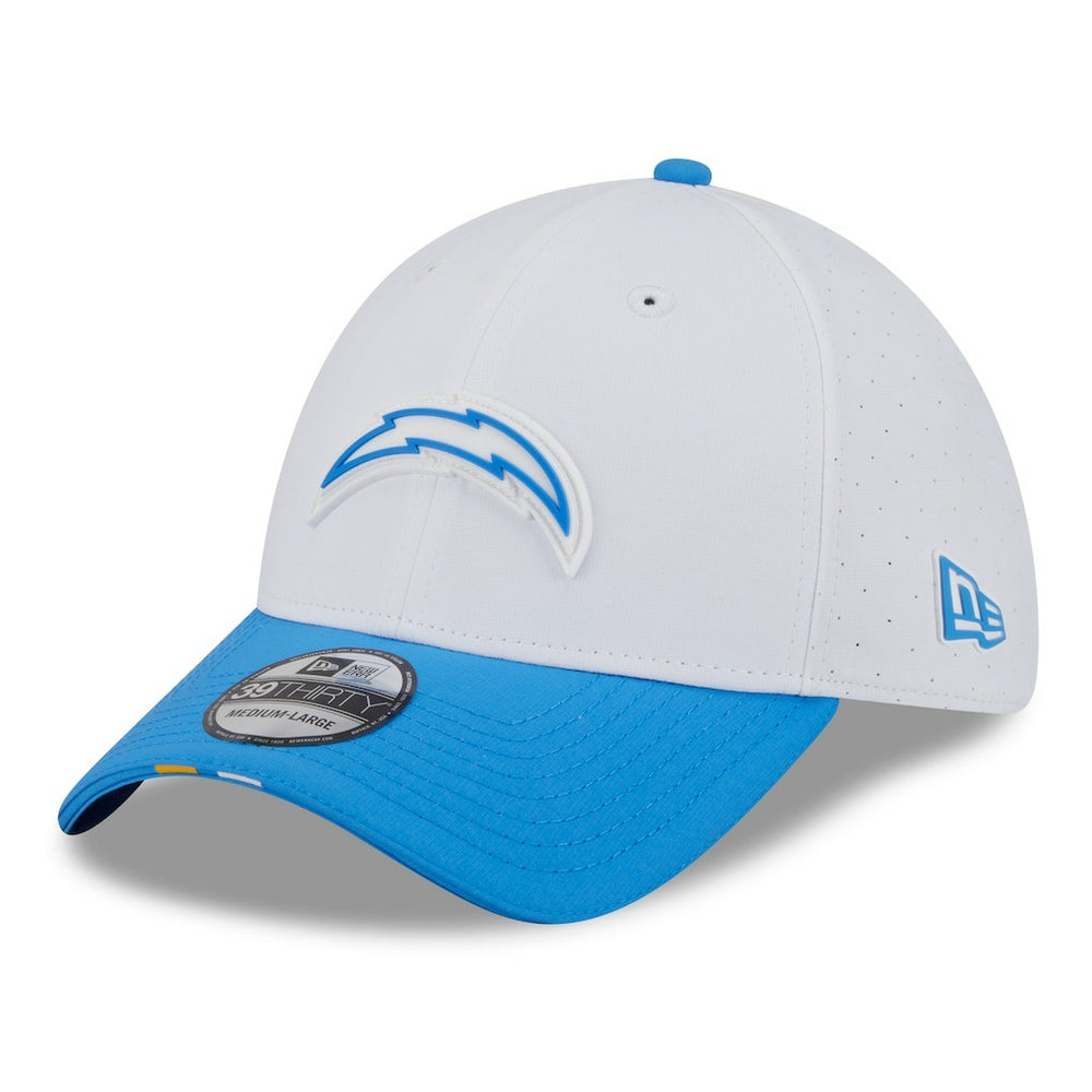 Los Angeles Chargers New Era 2025 NFL Training Camp 39THIRTY Flex Hat White/Powder Blue