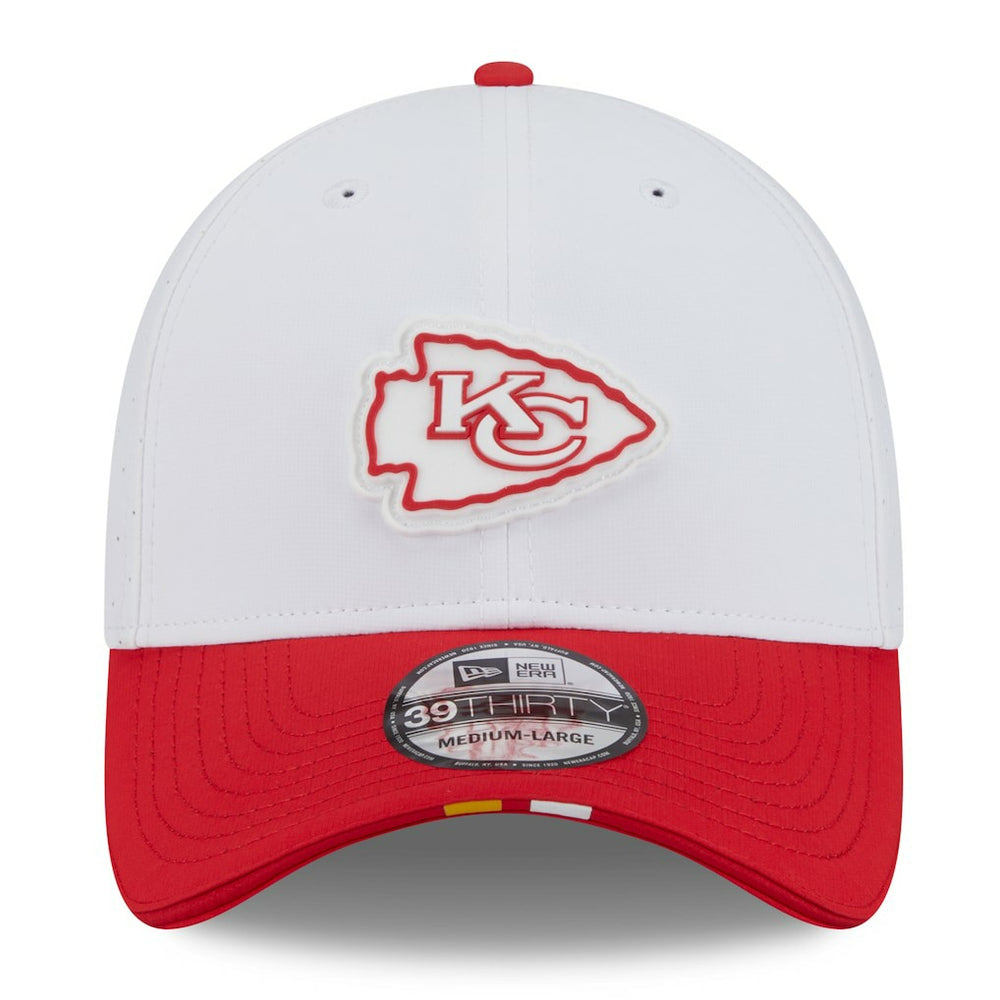 Kansas City Chiefs New Era 2025 NFL Training Camp 39THIRTY Flex Hat White/Red